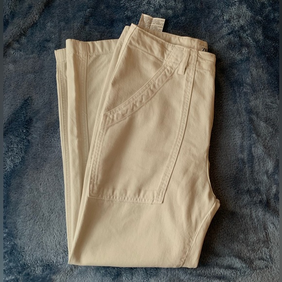 Zara Pants & Jumpsuits Zara Whitecream Cargo Pants Worn Once Poshmark